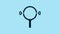 Blue Filter wrench icon isolated on blue background. The key for tightening the bulb filter trunk. 4K Video motion