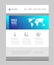 blue finance business website design page with responsive template layout