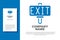 Blue Fire exit icon isolated on white background. Fire emergency icon. Logo design template element. Vector