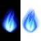 Blue fire vector background