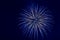 Blue firework explosion