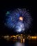 Blue fireworks in Valletta fireworks festival, Malta fireworks festival, 4 of July, Independence day