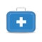 Blue first aid kit case