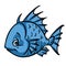 Blue Fish ruff cartoon