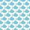 Blue fish seamless pattern Cute cartoon fish kids design. Marine life print sea ocean underwater fabric Beach print