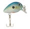 Blue fishing lure with a single treble hook