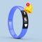 Blue Fitness Tracker and Cartoon Social Media Notification Bell with New Message Icon. 3d Rendering