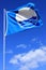 Blue flag, Zakynthos island, South Greece