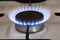 Blue flame coming out of natural gas stove burner
