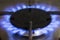 Blue flame of a domestic stove.