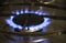 Blue flame of a domestic stove.