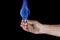 Blue flame lightbulb