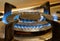 Blue flame on methane gas stove burner. Energy saving concept