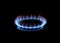 Blue flame from natural burning gas stove