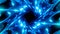 blue flashing light on futuristic spiral tunnel vj loop background for audio visualization