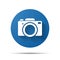 Blue flat photo camera icon