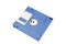 Blue floppy diskette