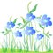 Blue floral garden