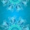 Blue floral ornament mandala background card
