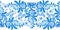 Blue floral ornament in Russian gzhel style