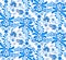 Blue floral seamless pattern in Russian gzhel