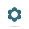 Blue Flower icon isolated on background. Modern flat pictogram. Trendy Simple vector symbol for web