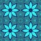 Blue flower tiled fractal