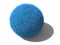 Blue fluffy button
