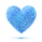 Blue fluffy vector heart