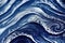 Blue foamy water swirl and marine wave flowing liquid motion abstract background. Fluid art resin epoxy craft acrylic