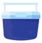 Blue food and drink cooler, icon