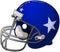 Blue Football Helmet