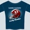 Blue Football League Play Offs Tee Shirt