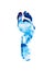 Blue footprint