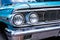 Blue Ford Galaxy 500 close up