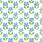 Blue Forget-Me-Not floral seamless pattern background. Beautiful backdrop of painterly watercolor effect groups of