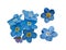 Blue forget me not spring flowers. Decorative elements vector set.