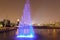 Blue fountain of dayanta tower night sight