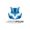 Blue fox logo design very good for your company