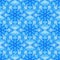 Blue fractal based seamless tile with a hexagon grid snowflake pattern