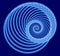 Blue Fractal Spiral