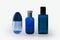 Blue fragrance bottles