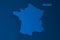 Blue France map background, vector