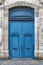 Blue french door