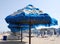 Blue Fringed Beach Umbrellas