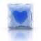 Blue frozen heart