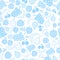 Blue fruit doodle vector seamless pattern