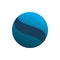 Blue full color circle balance yin yang logo design