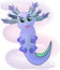 Blue funny axolotl