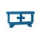 Blue Furniture nightstand icon isolated on transparent background.